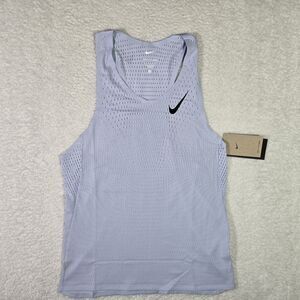 $90 Nike AeroSwift Dri-FIT ADV Running Singlet Ghost Black FN4231-057 Mens Small